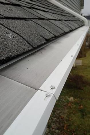 Gutter protection installed on an American home