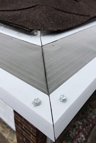 Gutter protection installed on an American home
