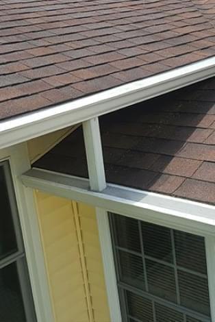 Gutter protection installed on an American home