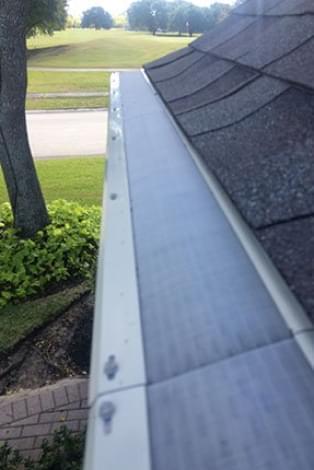 Gutter protection installed on an American home