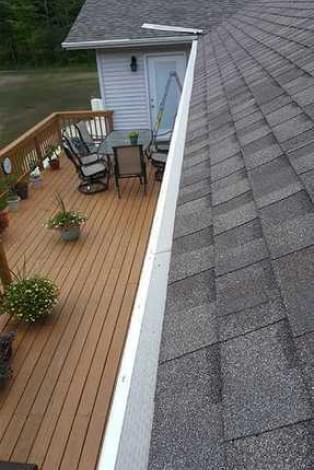 Gutter protection installed on an American home